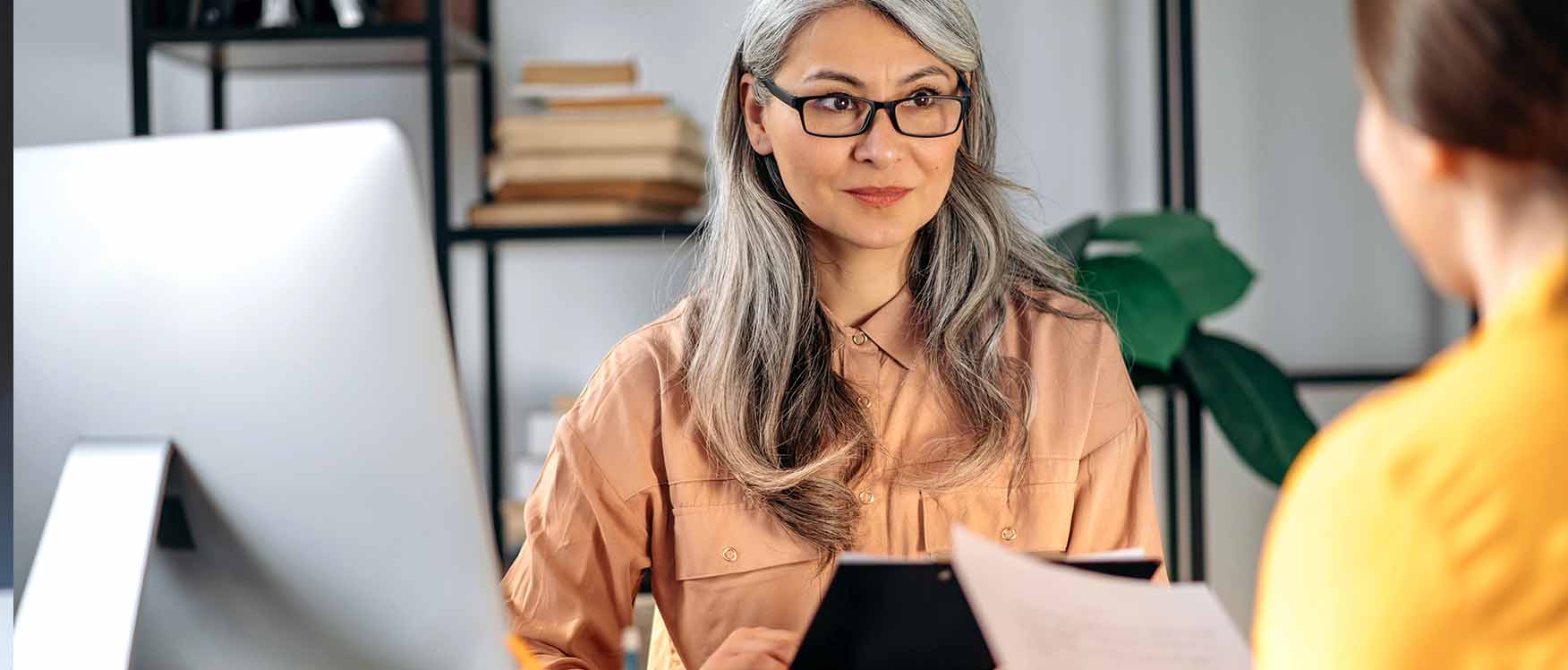 woman at computer