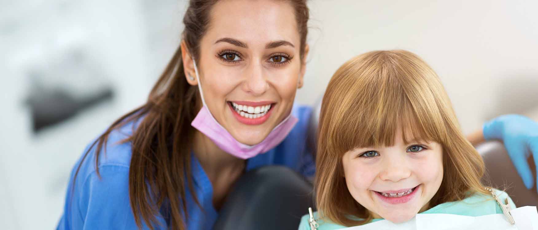 Child smiling at dentist