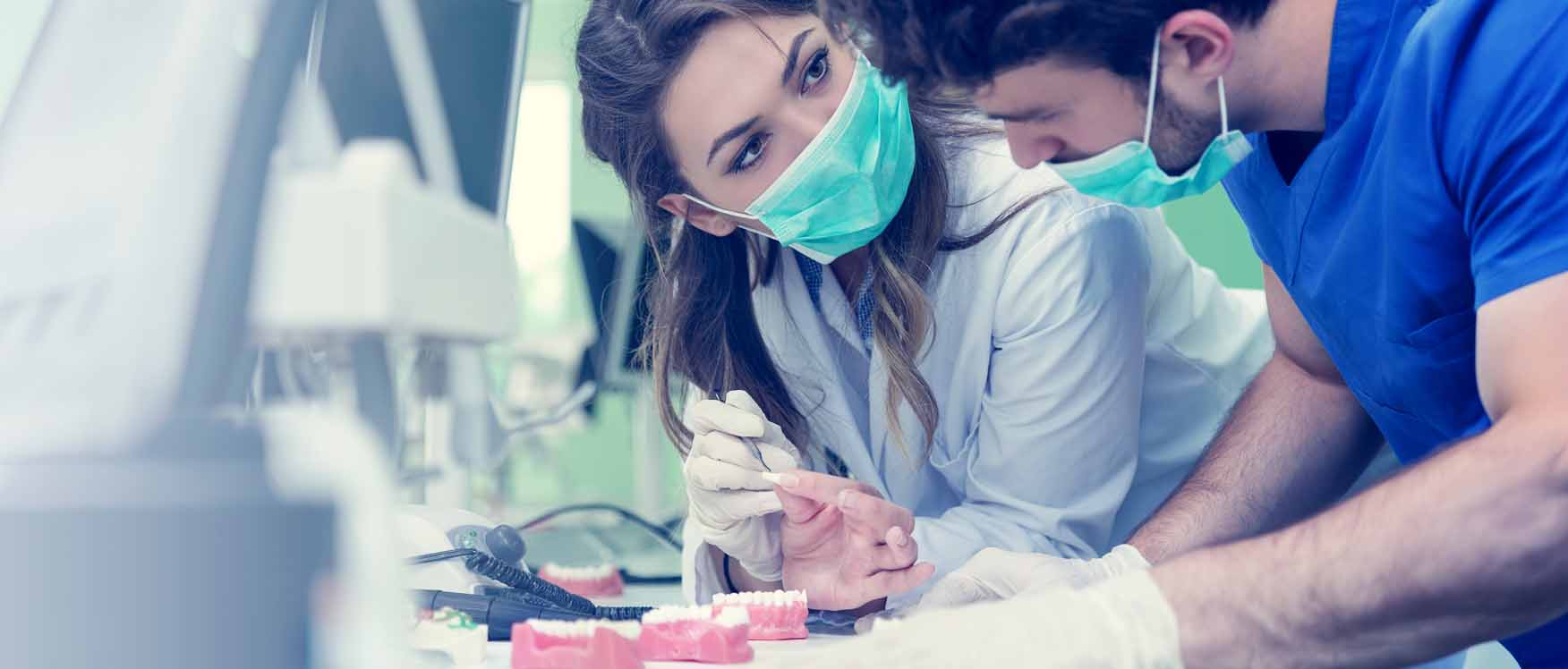 Dental student and teacher